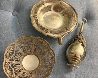 Silver bowls and pitcher