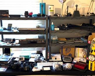 Weather radio, keyboards and various office equipment 