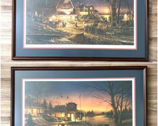 set of two framed art prints by artist Terry Redlin.