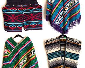 A collection of vintage-style southwestern-themed apparel