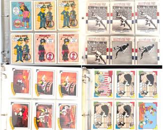 A collection of vintage trading cards, specifically from the "General Dynamic F.U.N." portfolio by artist Eduardo Paolozzi, 