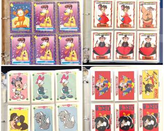 A collection of vintage trading cards from the 1991 Impel Disney Collector Cards series,