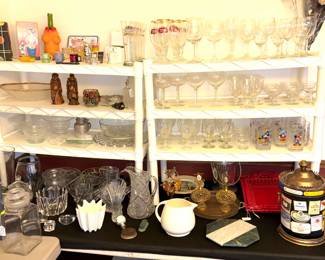 Collection of glassware and serving ware 