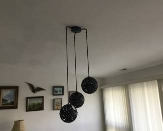 Mid Century ball light fixture