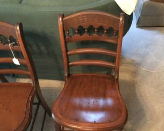 Set of six dining chairs