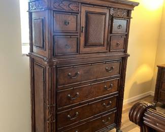 American Signature furniture, West Indies 9 drawer dresser with a set of extra drawers on top that can go on either dresser featured