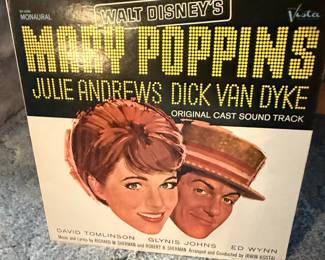 Walt Disney's Mary Poppins Original Cast Soundtrack Vinyl Record (Buena Vista Mono BV 4026)