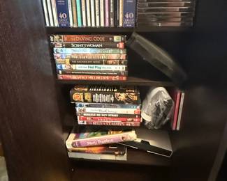 Collection of DVDs and CDs