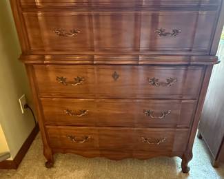 Kent Coffey "Marquee French" Walnut Tall Dresser