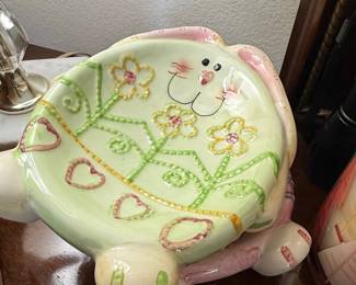 Ceramic Easter Bunny Trinket Dish