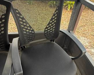 Black Mesh Office Chair with Lumbar Support