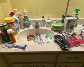 Assorted Health and Cleaning Supplies Lot