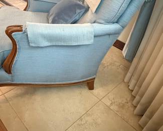 French Provincial Louis XV Style Bergere Armchair