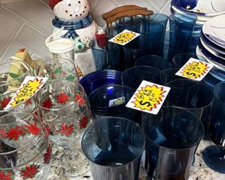 Antique blue glasses 