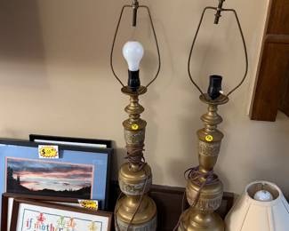 Antique golden lamps 