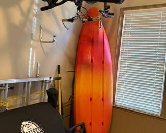 10’ Kayak with Carbon shaft paddle. Wilderness systems TARPON 100. Adjustable seat and foot pedal. Dry wells. Handles on both ends. Great condition. 