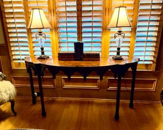 $840 - Gothic Style Console Table 72" wide x 35" tall x 23" deep