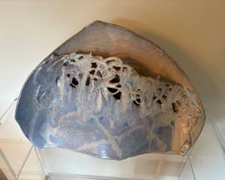 Signed Abstract Ceramic Sculpture