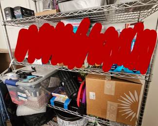 Kitchen, craft supplies and heavy duty metal shelving unit