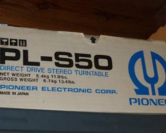 vintage Pioneer turntable in box