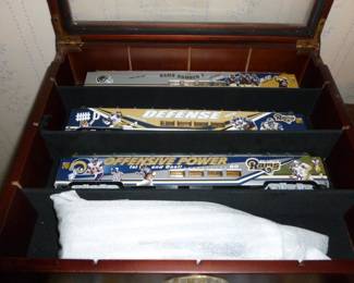 Rare St. Louis Rams HO Train Set in awesome presentation box