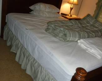 Another full size matress set w/high-back bed