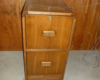 wood file cabinet
