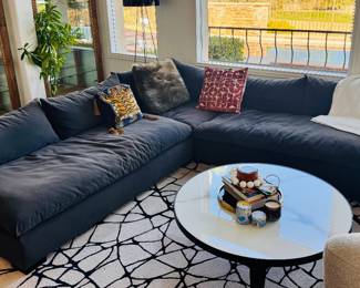 Four Hands Charcoal Fabric Sectional  Size" 31.5"H x 134"W x 134"D 