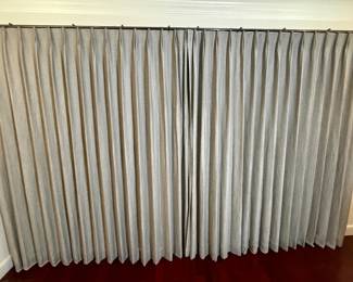 Custom Blackout Drapery Panels w/ Nickel Hardware 106.5” height  14 feet total width