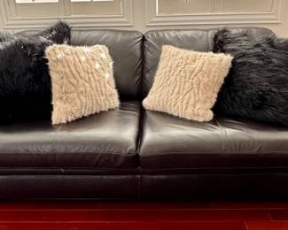 Leather Sleeper Sofa (Pull-Out Bed) – Full Size 87” L x 37” W x 35” H