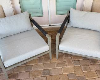 Four Hands Outdoor Accent Chairs [Set of 2] Stone Gray 33” W x 34” D x 33” H