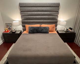 Custom California King Upholstered Bed – Designer Made 84.5ʺW × 87ʺL × 85ʺH