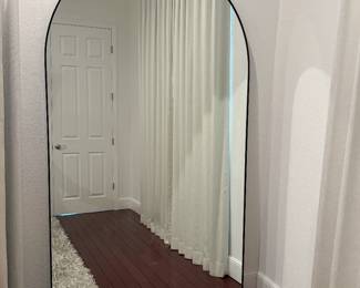 Renwil Arched Floor Mirror – Black Iron Frame 72” H x 36” W