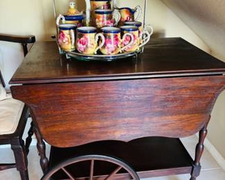 Vintage Tea Cart / Tea Set on Tray