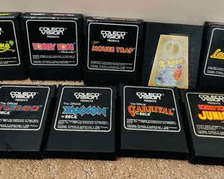 Coleco Vision Video Game Cartridges - Donkey Kong , Donkey Kong JR., Mousetrap, Q-bert, etc.