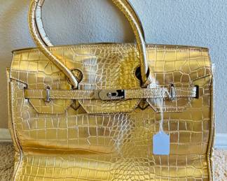 Faux Gold Hermes Birkin Bag