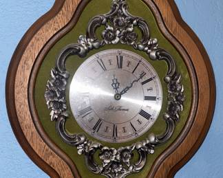 Seth Thomas baroque style clock pewter