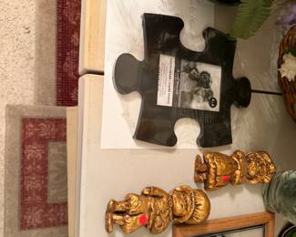 Puzzle Piece Photo Frame and Decorative Figurines
