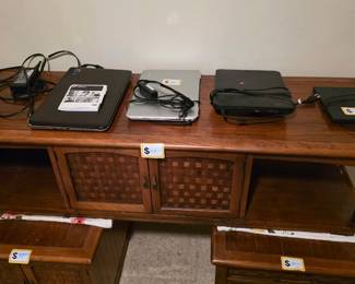 Wood Coffee table with storage andvtwo matching side tables