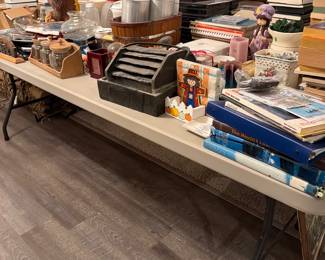 Travel purchases, ice cream maker, jars, oil lamp