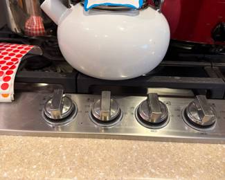 White kettle with handle