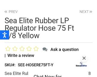 We have the regulator hose plus the first stage and second stage, 