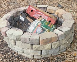 Fire pit made with pavers $100.00