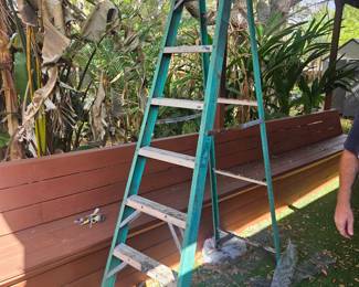 8 ft tall fiberglass ladder $70