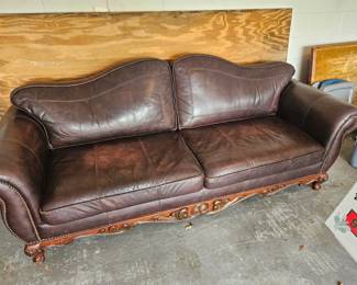 $100.00 priced to sell very comfortable little over 7 ft long. There is damage to the back of it but you can't see it once it's up against the wall