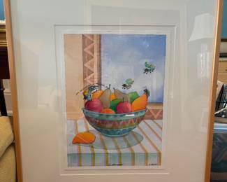 "Lunch Time" Watercolor on Heavy Paper. Francisco X. Mora