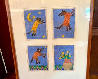 Watercolor on Amate (bark Paper) 20 x 16" Francisco X Mora