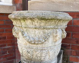 concrete pair of planters