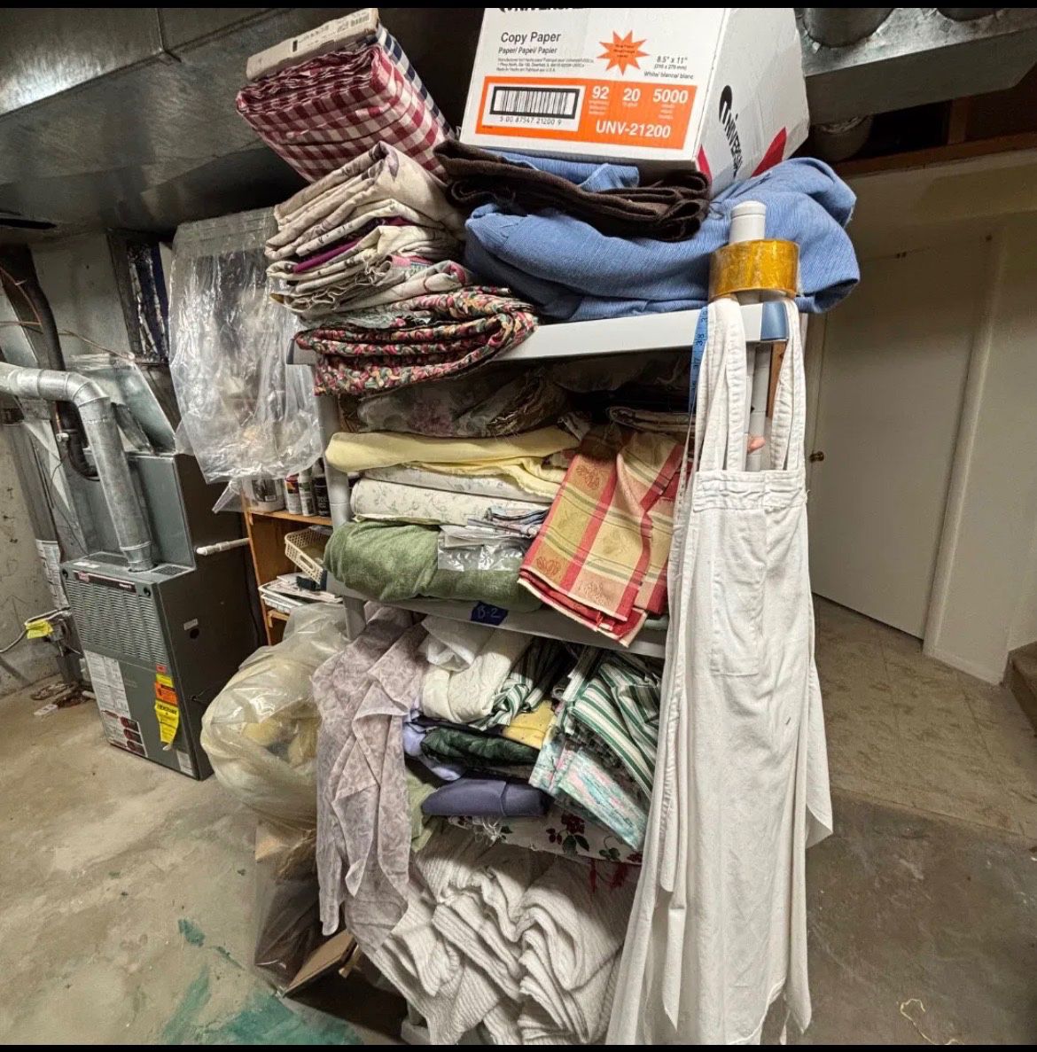 Huge Sewing Fabric Craft Lot Quilting Material Holiday Fabric Scrap Estate Cleanout