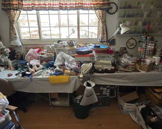 Assorted Craft and Sewing supplies bulk Fabric 